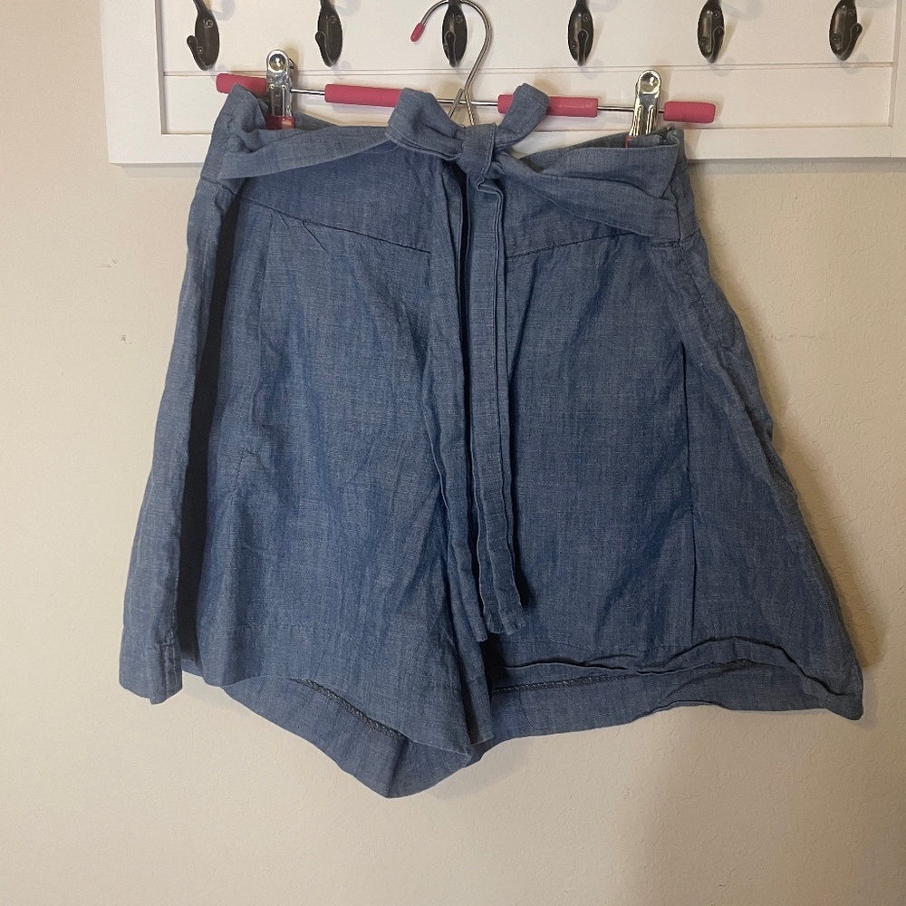 J Crew Chambray Shorts Size 12